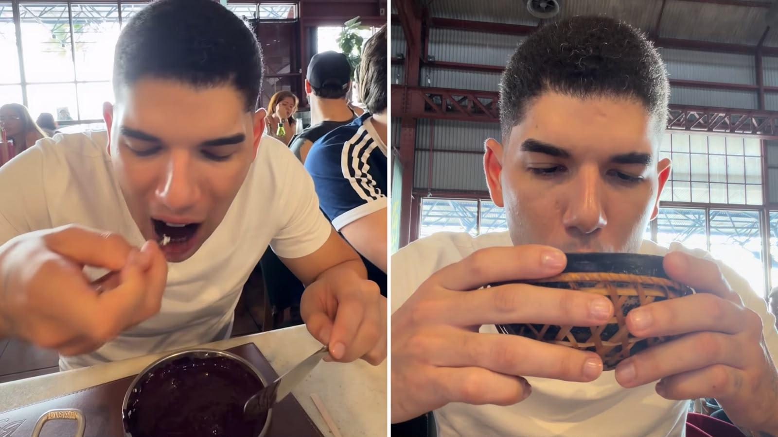 Zé Vaqueiro experimenta pratos típicos na Estação das Docas