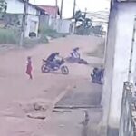 VÍDEO: Homem é executado a tiros enquanto trafegava de motocicleta no Residencial Tocantins, em Marabá