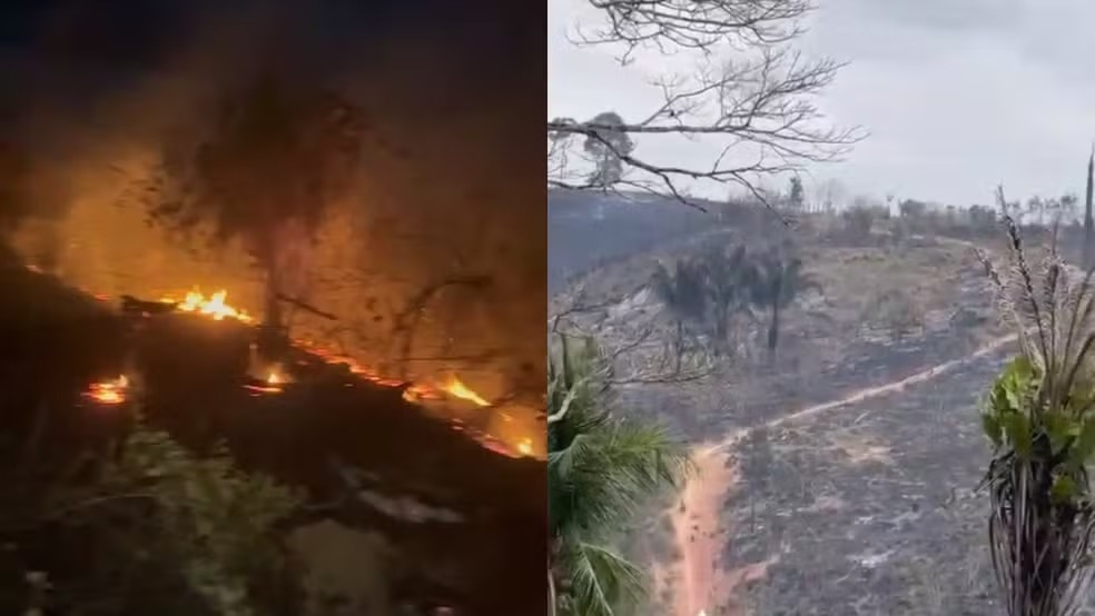 Incêndio de grandes proporções destrói pastagens em Medicilândia