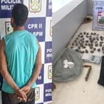 Homem é preso com drogas, munições e simulacro de arma em Marabá